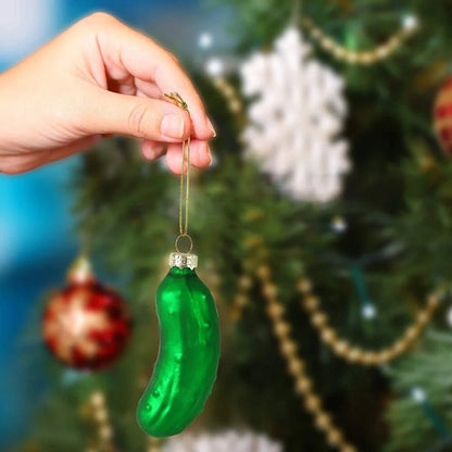 Boule de Noël Cornichon Vert