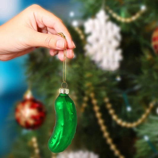 Boule de Noël Cornichon Vert