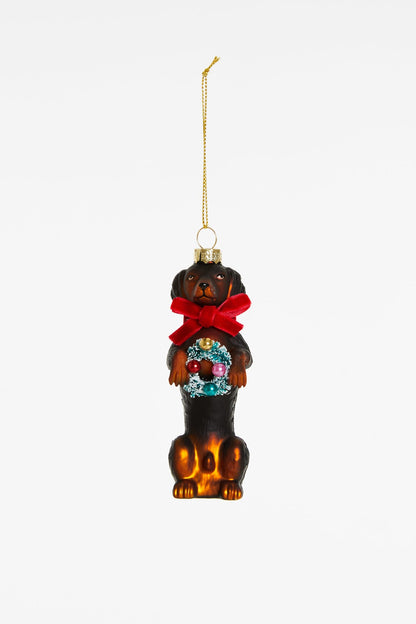 Boule de Noël Teckel de Noël