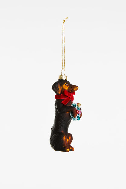 Boule de Noël Teckel de Noël