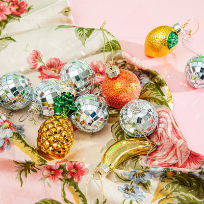 Mini-Christbaumkugeln mit Facetten im 6er-Pack