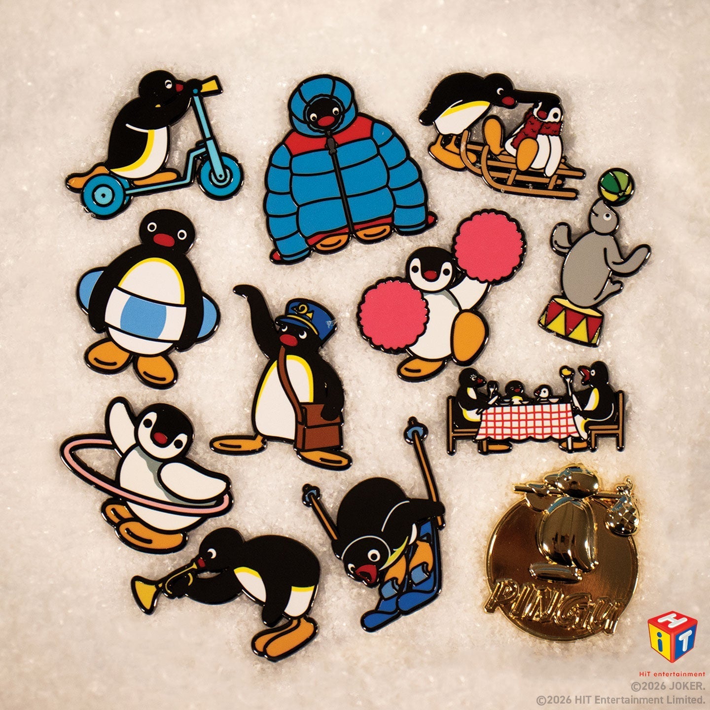 Pingu™ - Mystery Pin Badge CDU featuring 12 Blind Boxes