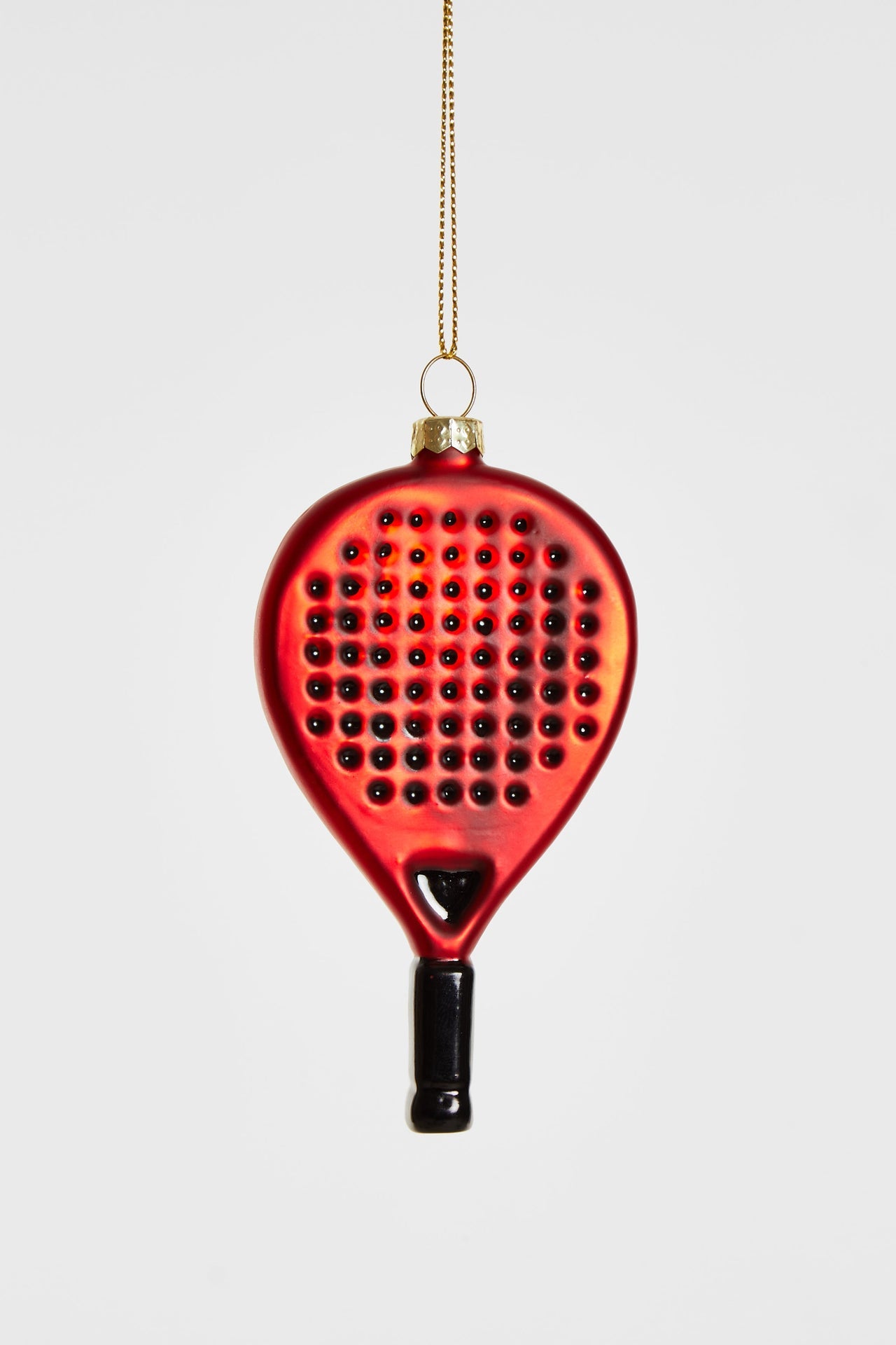 Red Padel Racket Christmas Ornament