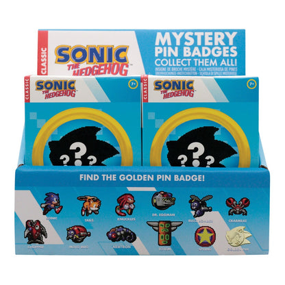 Sonic The Hedgehog Mystery Pin Badge CDU Containing 12 Blind Boxes