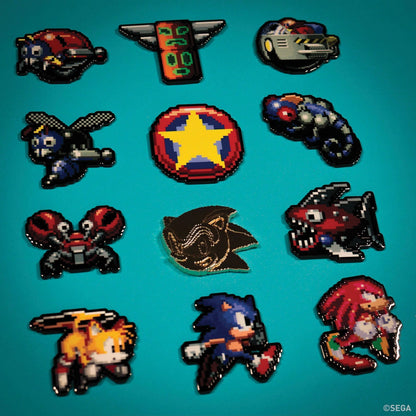 Sonic The Hedgehog Mystery Pin Badge CDU Containing 12 Blind Boxes