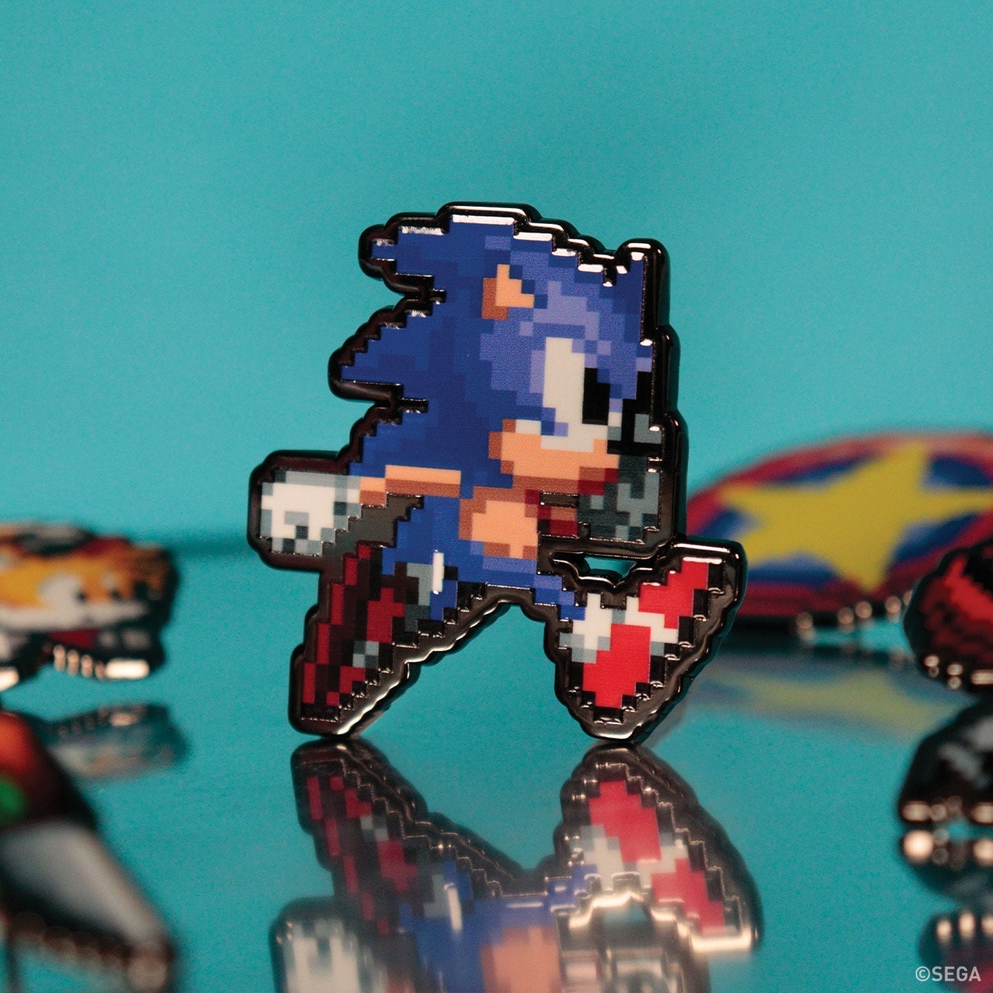 Sonic The Hedgehog Mystery Pin Badge CDU Containing 12 Blind Boxes