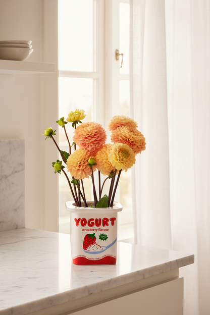 Vase/ Pot Yoghurt Strawberry