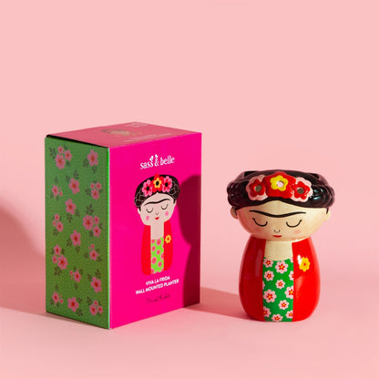Roter Frida Kahlo Wandpflanzkübel