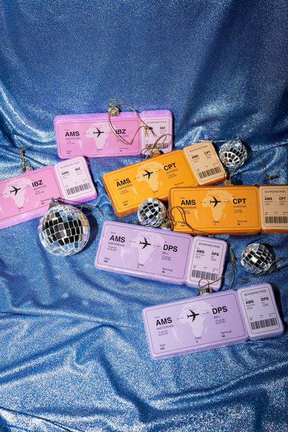 Boule de noël Boardingpass Amsterdam - Ibiza