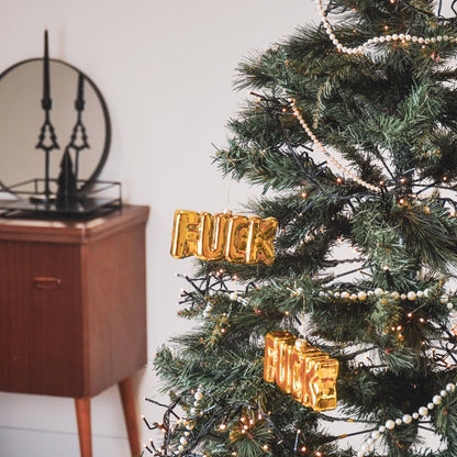 Boule de Noël FUCK Doré par Housevitamin bv