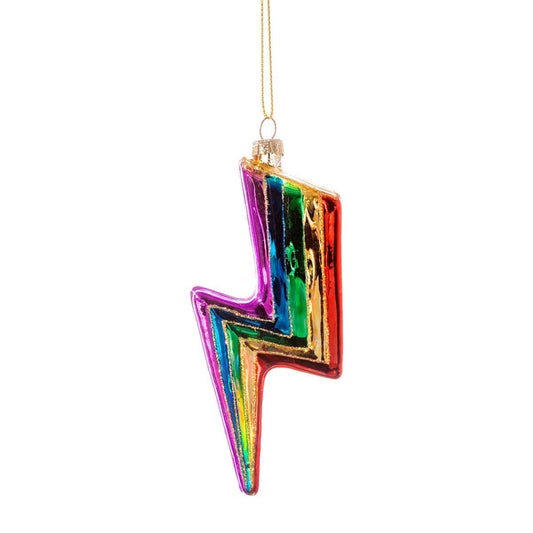 Christbaumkugel Regenbogenblitz