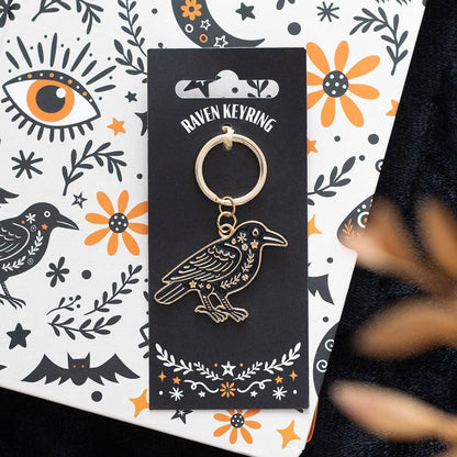 Porte-clés corbeau folklorique