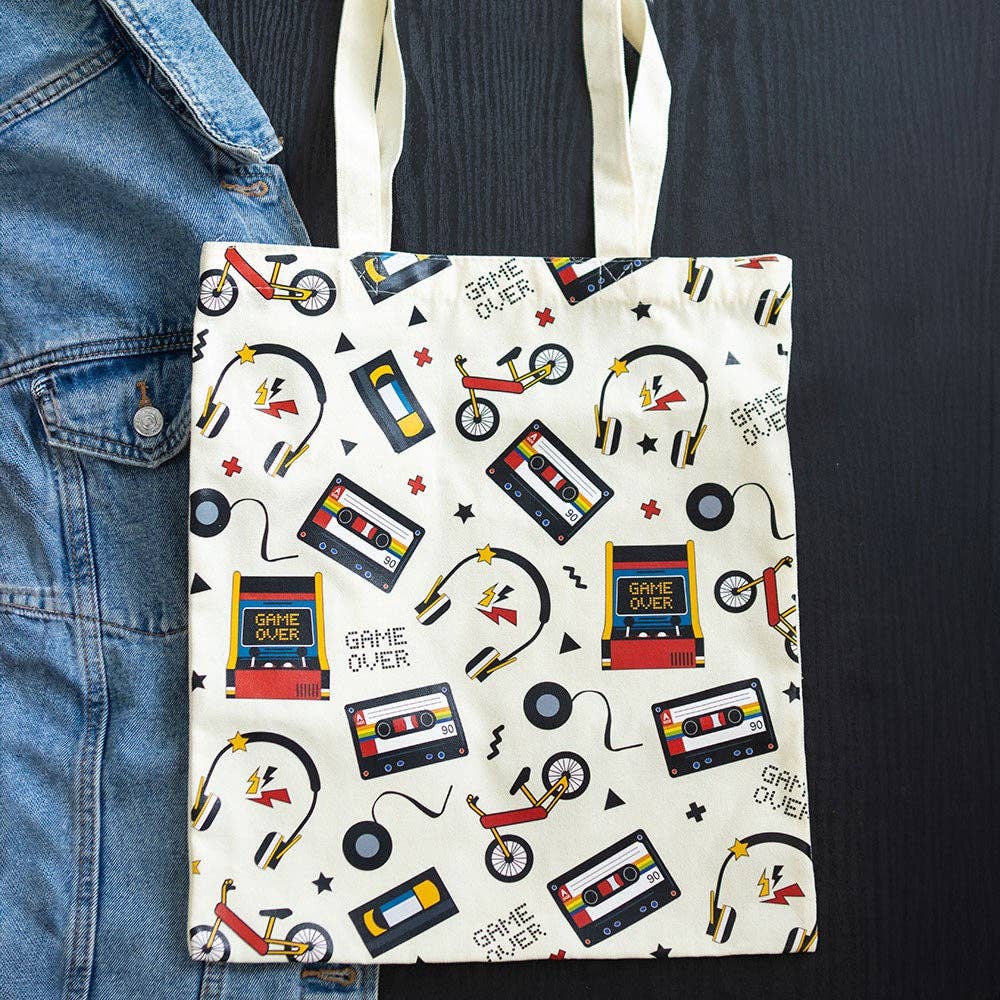 Tote bag imprimé rétro des années 80