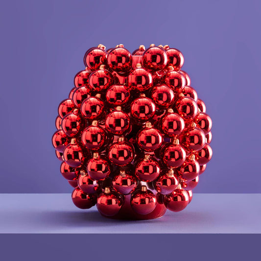 Weihnachtskugel-Vase, Rot