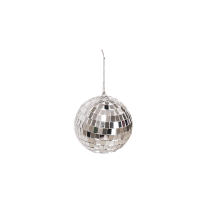 Boule de Noël Disco Argent - 10cm