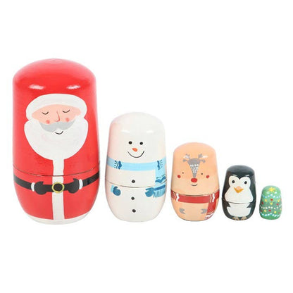 Russische Weihnachts-Matroschka-Puppen-Set