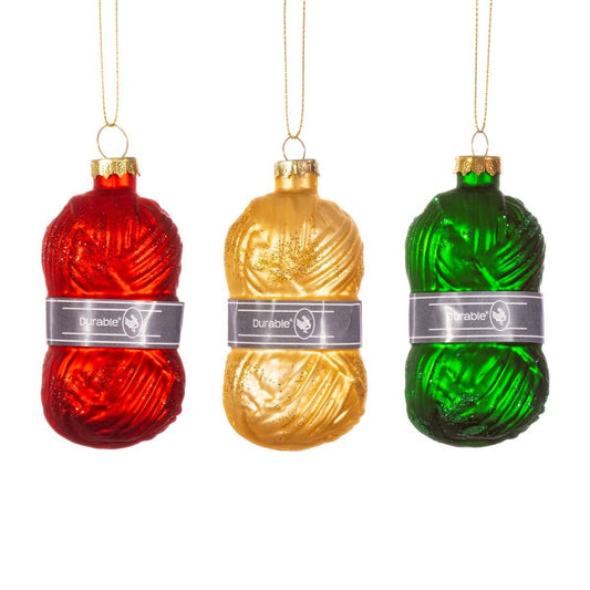 Weihnachtskugeln Garnknäuel 3er-Pack