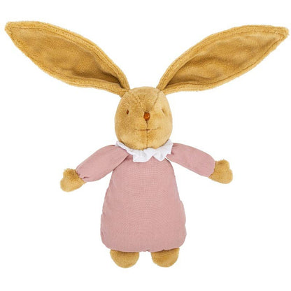 Lapin Nid D'Ange Doudou Musical -Coton Bio rose