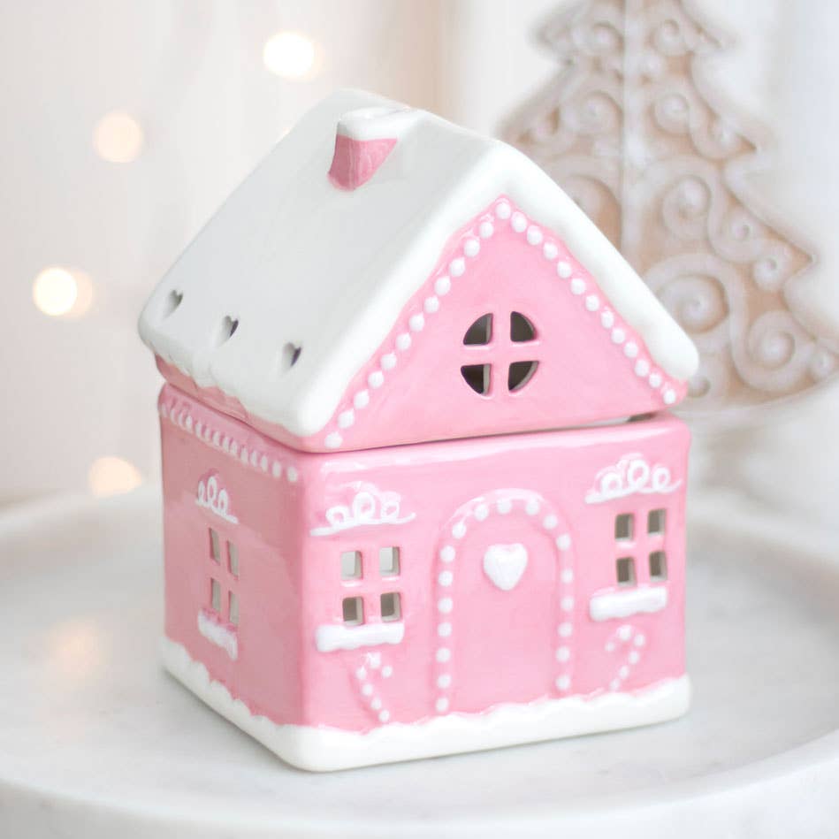 Weihnachts-Pink-Lebkuchenhaus-Ölbrenner