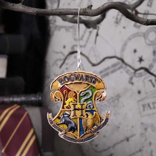 Décoration de Noël Harry Potter - Blason de Poudlard par Nemesis Now