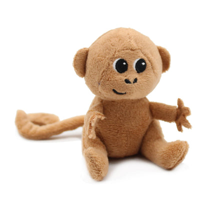 LES PTIPOTOS - SINGE MAMAN & BÉBÉ CHOCOLAT 25CM