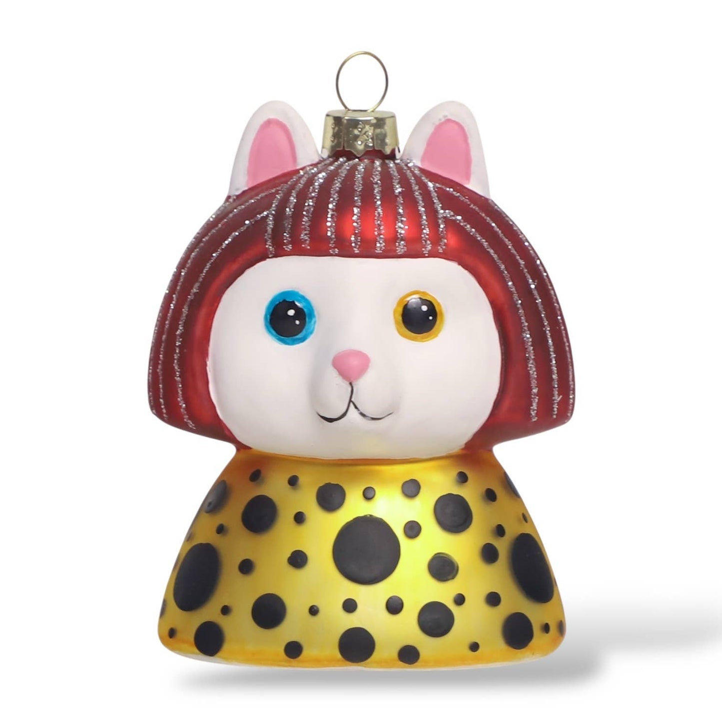 Boule de Noël Chat Blanc Yayoi Kusameow Kusama
