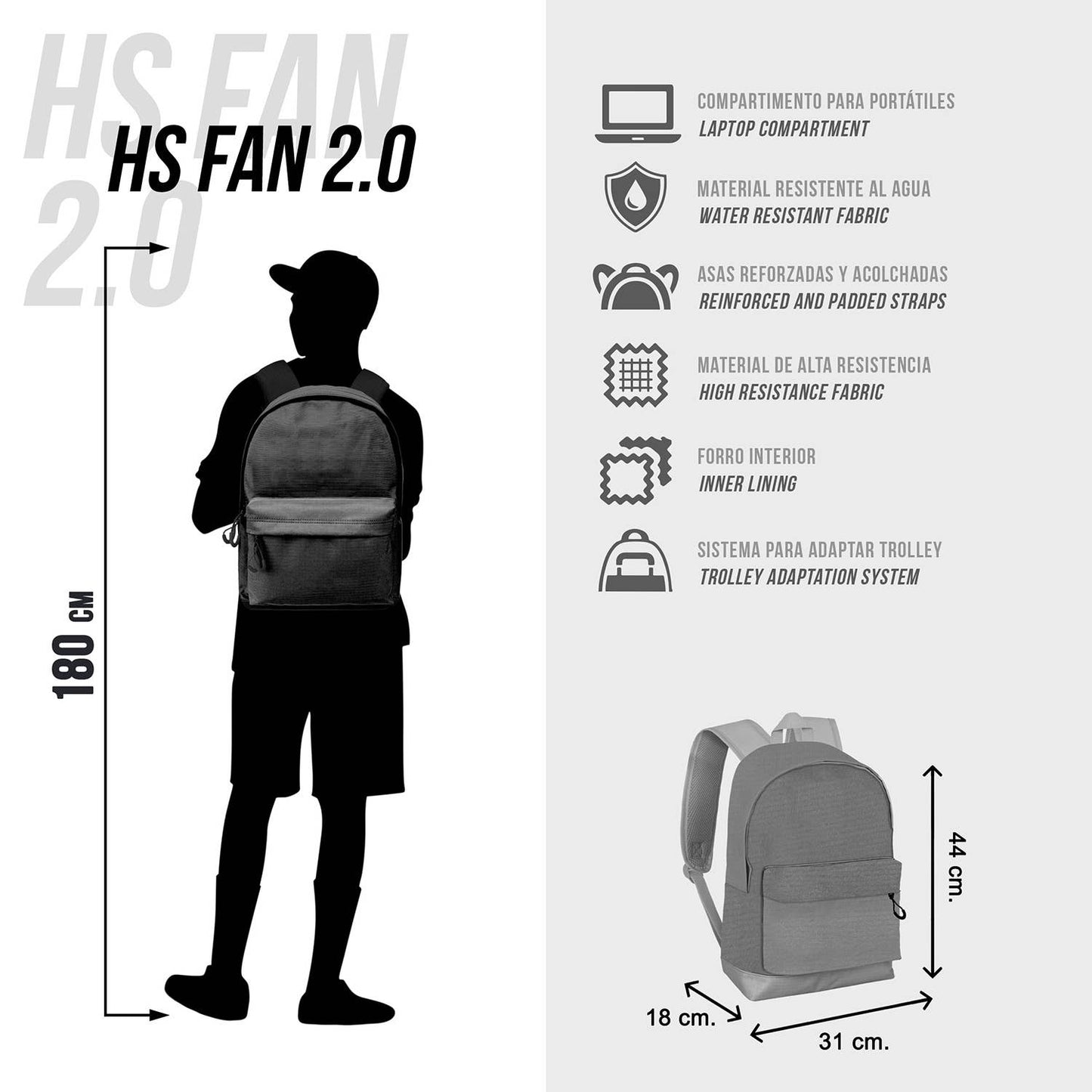 Sac à dos Disney Pixar Vice-versa 2 Feeling-FAN HS 2.2