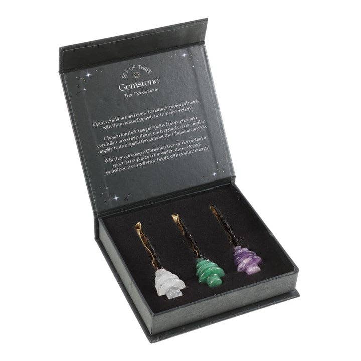 Ensemble de 3 décorations de sapin de Noël en cristal