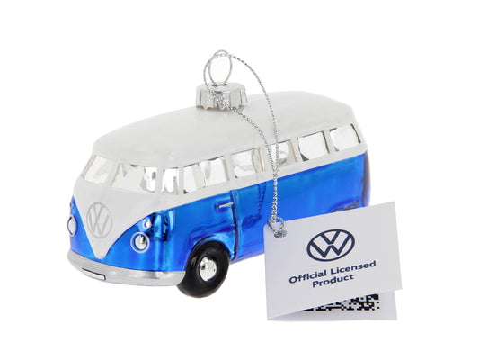 VW T1 Bus Blue & White Christmas Decoration