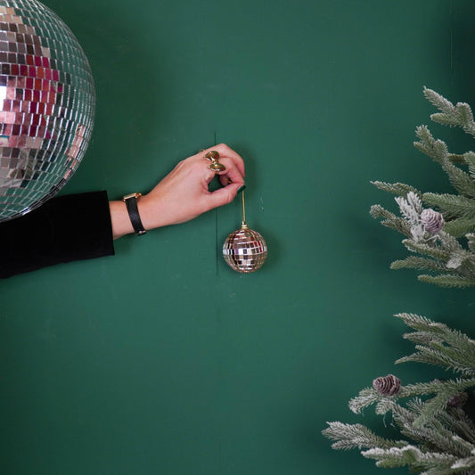 Disco-Weihnachtskugel Gold – 6er-Pack