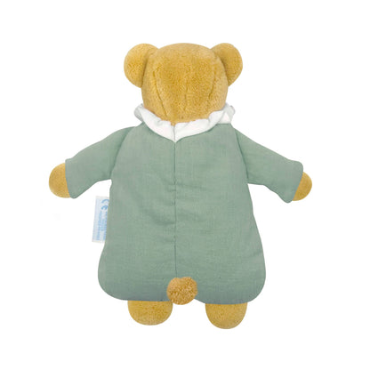 Ours Nid d'Ange Doudou avec Hochet - Coton Bio Celadon