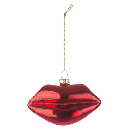 Weihnachtskugel Rote Lippen