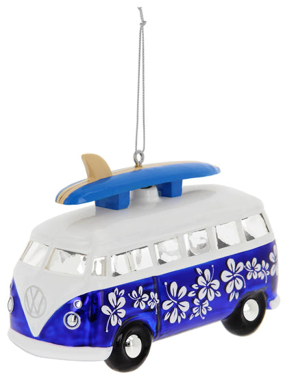 Décoration de Noël en verre VW T1 Bus Surf Édition