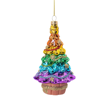 Weihnachtskugel Weihnachtsbaum Regenbogen