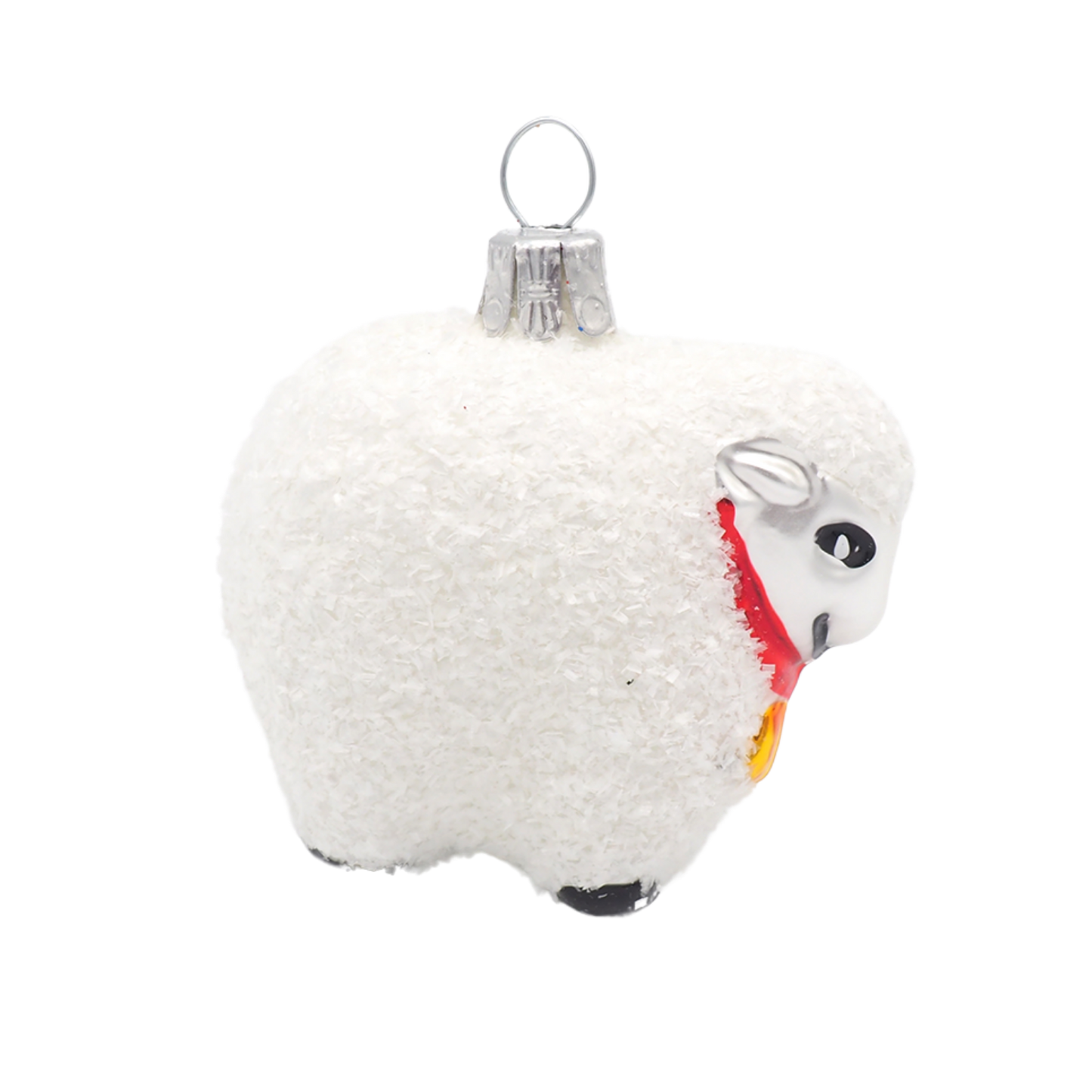 Weiße Schaf Weihnachtskugel