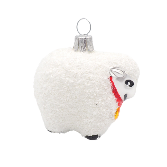 Weiße Schaf Weihnachtskugel