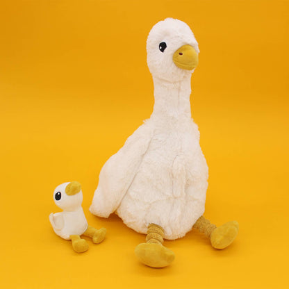 LES PTIPOTOS - OIE EN PELUCHE MAMAN & BÉBÉ 36CM BLANCHE