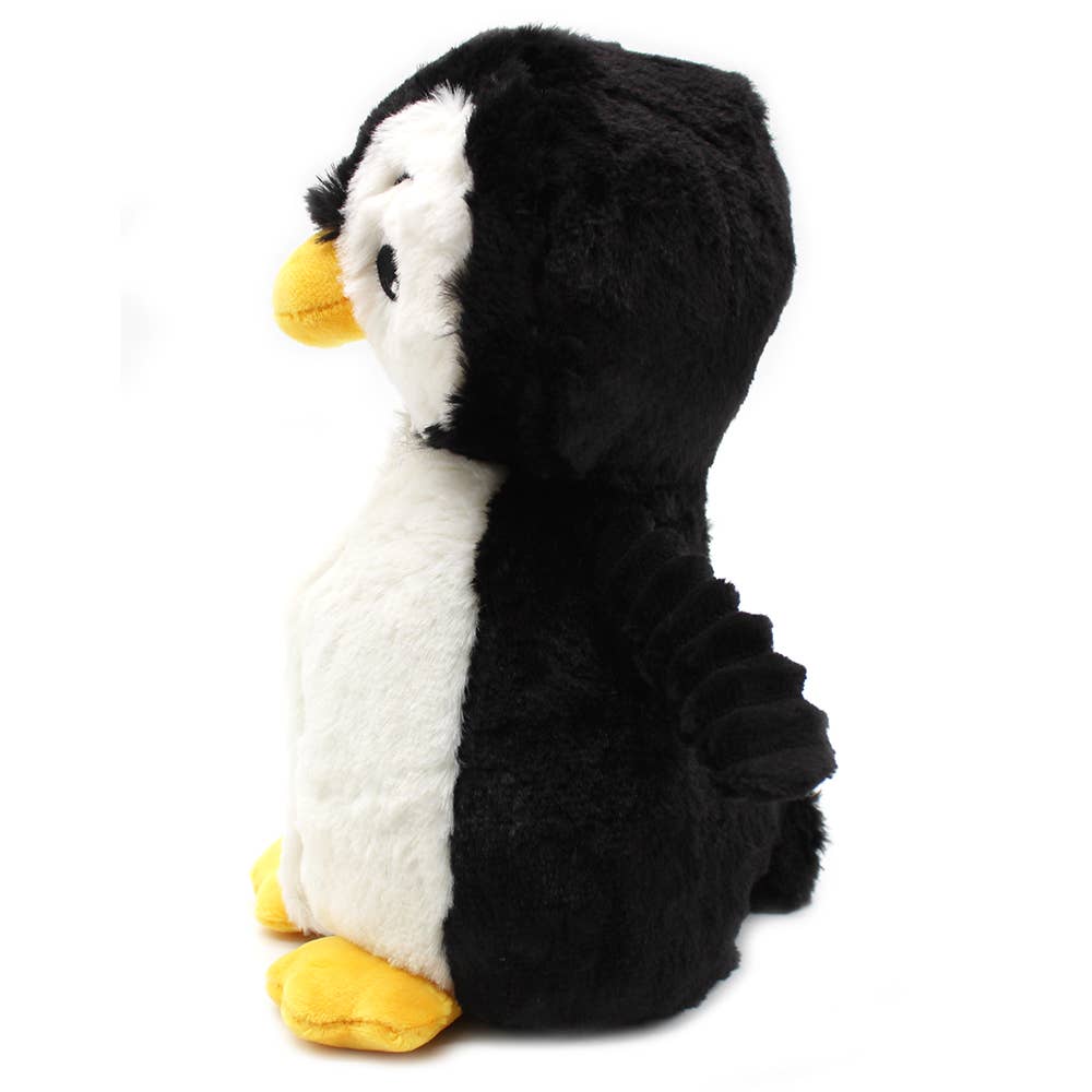 LES PTIPOTOS - PELUCHE 25CM MAMAN & BÉBÉ PINGOUIN NOIR