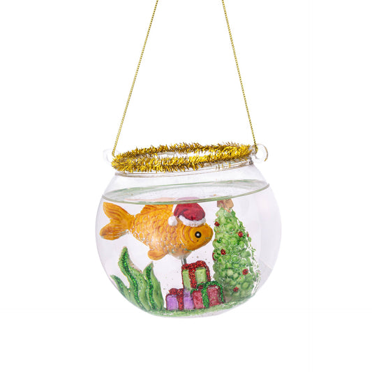 Goldfischglas-Weihnachtskugel