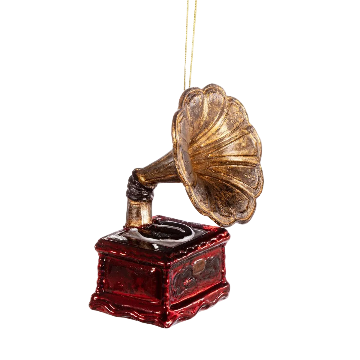 Weihnachtskugel Vintage Grammophon