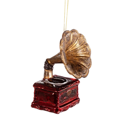 Weihnachtskugel Vintage Grammophon