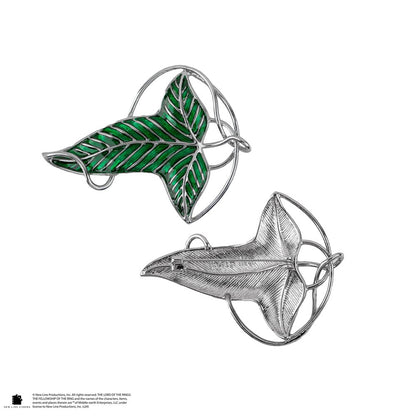 Herr der Ringe Weihnachtskugel mit Blatt von Lórien Brosche